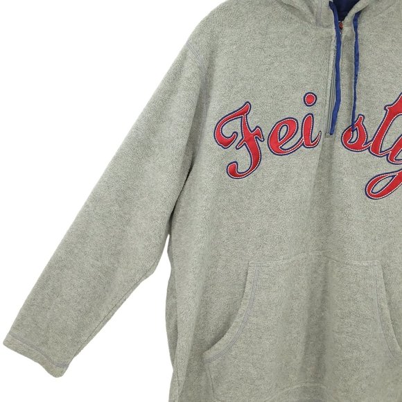 Looney Tunes Feisty Tweety Quarter Zip Hoodie Sweatshirt Womens 1X 16W Applique - Picture 8 of 14